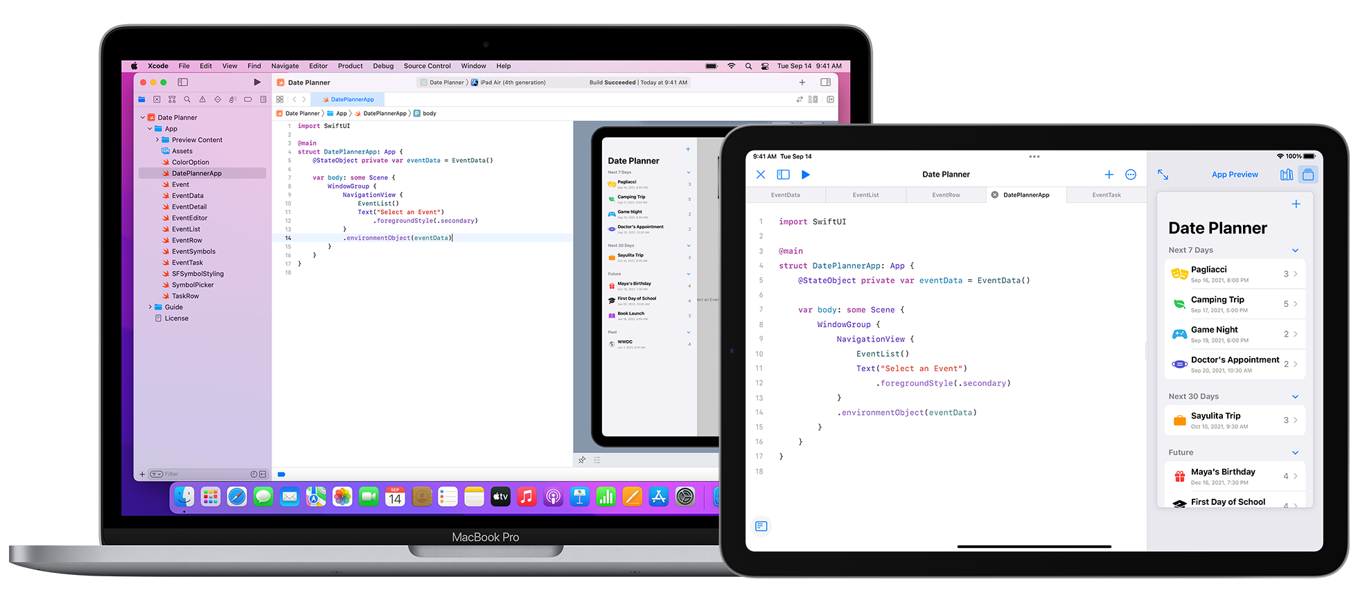 Swift Playgroundのデバイス間でのコード共有機能を使用しているMacとiPad
